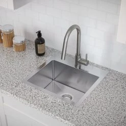 NewAge Products Shop Kitchen Sets 19 In. Overmount Single Bowl Stainless Steel Sink With Classic Pull Down Faucet 18 NewAge Products Shop Kitchen Sets 19 In. Overmount Single Bowl Stainless Steel Sink With Classic Pull Down Faucet