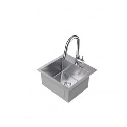 NewAge Products Shop Kitchen Sets 19 In. Overmount Single Bowl Stainless Steel Sink With Classic Pull Down Faucet 24 NewAge Products Shop Kitchen Sets 19 In. Overmount Single Bowl Stainless Steel Sink With Classic Pull Down Faucet