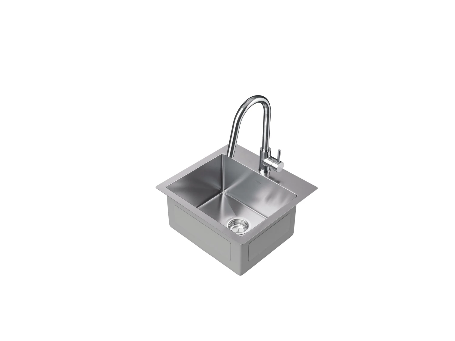 NewAge Products Shop Kitchen Sets 19 In. Overmount Single Bowl Stainless Steel Sink With Classic Pull Down Faucet 9 NewAge Products Shop Kitchen Sets 19 In. Overmount Single Bowl Stainless Steel Sink With Classic Pull Down Faucet