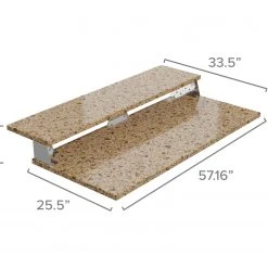 NewAge Products Signature Series Outdoor Kitchen Bar Shelf Countertop 2 Side Extended