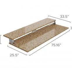 NewAge Products Signature Series Outdoor Kitchen Bar Shelf Countertop 2 Side Extended