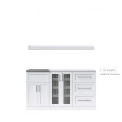 NewAge Products Home Wet Bar 5 Piece Cabinet Set - 21 Inch