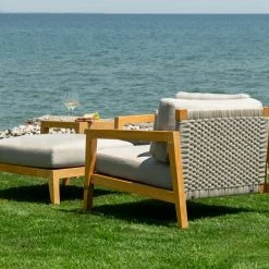NewAge Products Lakeside Chat Chair With Ottoman Patio Furniture