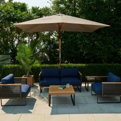 NewAge Products Umbrellas Square Umbrella With Post And Steel Base