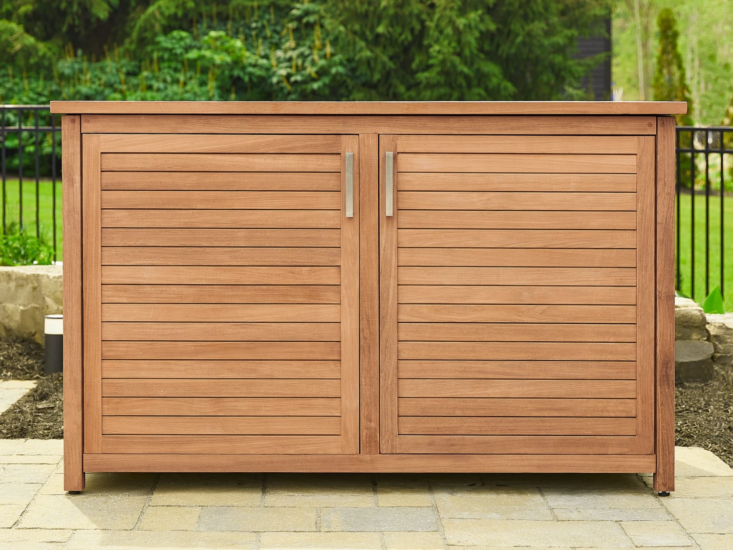 NewAge Products Patio Furniture Teak Deck Box 2 NewAge Products Patio Furniture Teak Deck Box