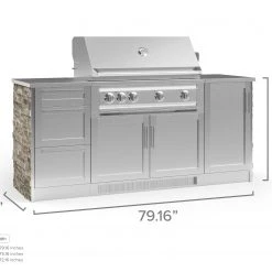 NewAge Products Outdoor Kitchen Signature Series 6 Piece Cabinet Set With Grill 113 NewAge Products Outdoor Kitchen Signature Series 6 Piece Cabinet Set With Grill