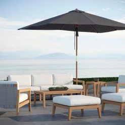 NewAge Products Sofas & Sectionals Lakeside 8 Piece Chat Set With 3-Seater Sofa And Umbrella