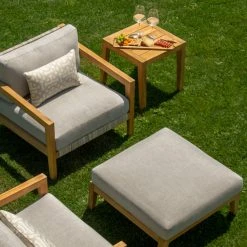 NewAge Products Patio Furniture Lakeside 6 Seater Chat Set With Coffee Table And Side Table