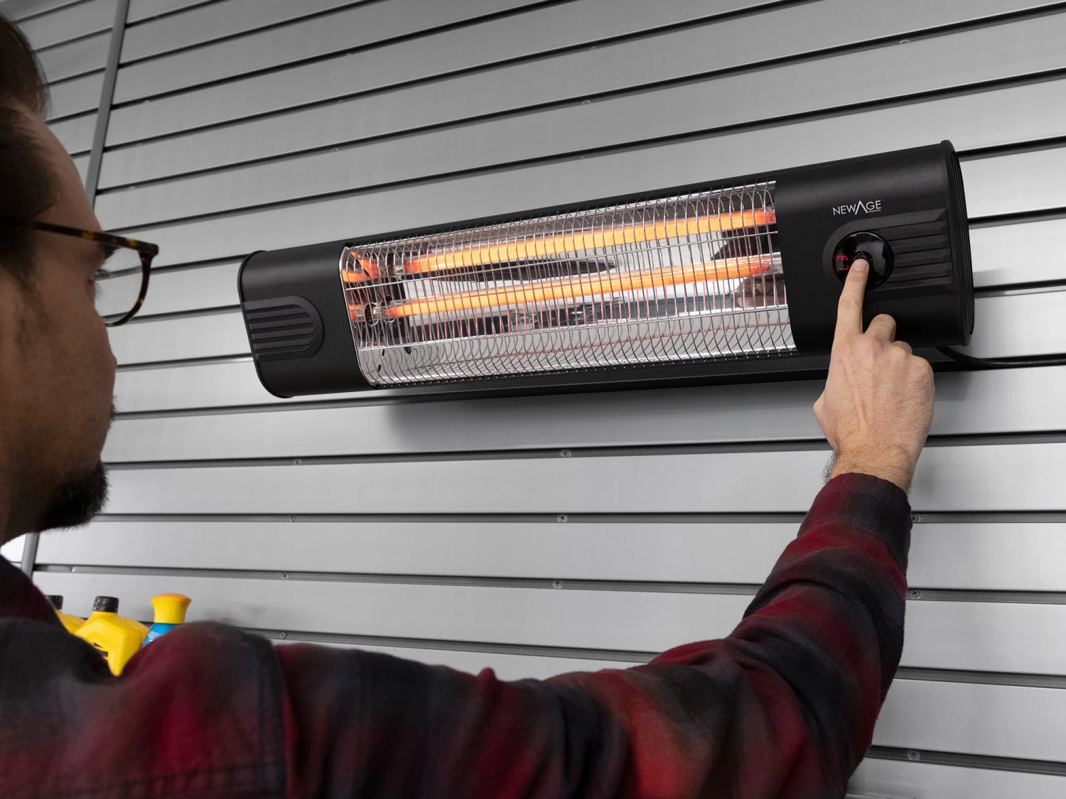 NewAge Products 1500w Infrared Heater With Slatwall Bracket 11 NewAge Products 1500w Infrared Heater With Slatwall Bracket