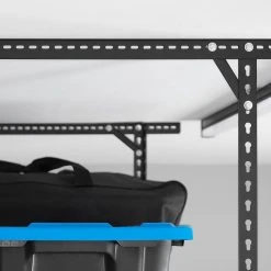 NewAge Products VersaRac Pro 4 Ft. X 8 Ft. Height-Adjustable Overhead Rack In Black Garage Storage