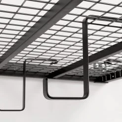 NewAge Products VersaRac Pro 4 Ft. X 8 Ft. Height-Adjustable Overhead Rack In Black Garage Storage