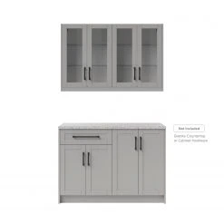 NewAge Products Home Bar Cabinets HOME BAR 4 Piece Cabinet Set With Glass Doors Cabinets - 24 Inch