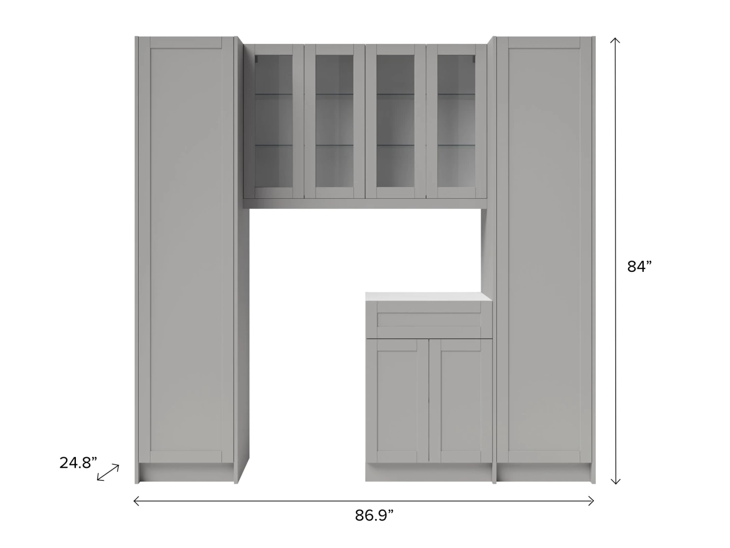 NewAge Products Home Bar Cabinets Home Bar 5 Piece Cabinet Set With Glass Door And Pantry Cabinet -24 Inch 19 NewAge Products Home Bar Cabinets Home Bar 5 Piece Cabinet Set With Glass Door And Pantry Cabinet -24 Inch
