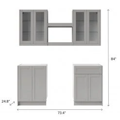 NewAge Products Home Bar 6 Piece Cabinet Set With Glass Door And Shelves - 24 Inch Home Bar Cabinets 53 NewAge Products Home Bar 6 Piece Cabinet Set With Glass Door And Shelves - 24 Inch Home Bar Cabinets