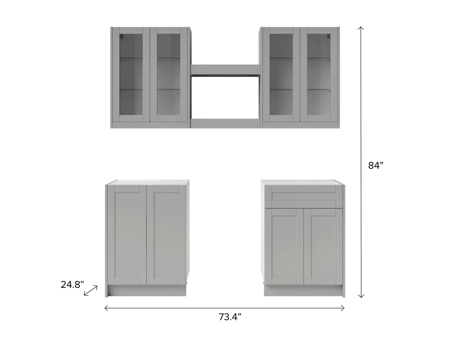 NewAge Products Home Bar 6 Piece Cabinet Set With Glass Door And Shelves - 24 Inch Home Bar Cabinets 20 NewAge Products Home Bar 6 Piece Cabinet Set With Glass Door And Shelves - 24 Inch Home Bar Cabinets