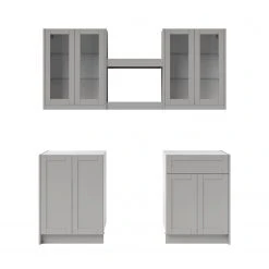 NewAge Products Home Bar 6 Piece Cabinet Set With Glass Door And Shelves - 24 Inch Home Bar Cabinets 52 NewAge Products Home Bar 6 Piece Cabinet Set With Glass Door And Shelves - 24 Inch Home Bar Cabinets
