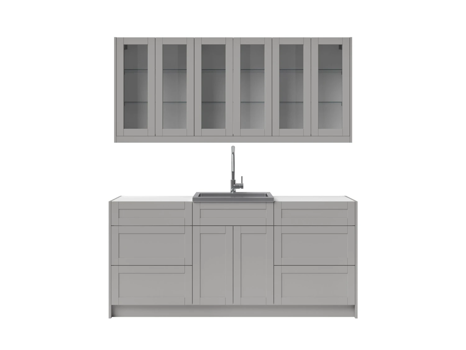 NewAge Products Home Bar Cabinets Home Wet Bar 8 Piece Cabinet Set With Drawer, 24 In. Sink And Faucet - 24 Inch 19 NewAge Products Home Bar Cabinets Home Wet Bar 8 Piece Cabinet Set With Drawer, 24 In. Sink And Faucet - 24 Inch