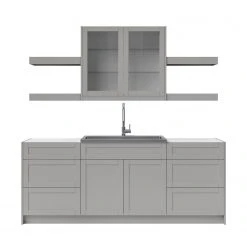 NewAge Products Home Wet Bar 10 Piece Cabinet Set With Drawers, Shelves, 36 In. Sink And Faucet - 24 Inch Home Bar Cabinets 55 NewAge Products Home Wet Bar 10 Piece Cabinet Set With Drawers, Shelves, 36 In. Sink And Faucet - 24 Inch Home Bar Cabinets