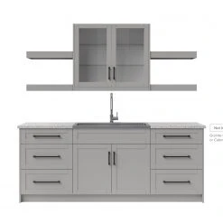 NewAge Products Home Wet Bar 10 Piece Cabinet Set With Drawers, Shelves, 36 In. Sink And Faucet - 24 Inch Home Bar Cabinets 54 NewAge Products Home Wet Bar 10 Piece Cabinet Set With Drawers, Shelves, 36 In. Sink And Faucet - 24 Inch Home Bar Cabinets