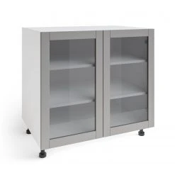 NewAge Products Pantry Cabinets Home 36 In. Two Door Base Cabinet With Glass Doors