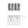 NewAge Products Home Bar Cabinets HOME BAR 4 Piece Cabinet Set With Glass Doors Cabinets - 24 Inch