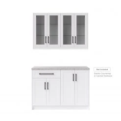 NewAge Products Home Bar Cabinets HOME BAR 4 Piece Cabinet Set With Glass Doors Cabinets - 24 Inch