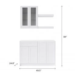 NewAge Products Home Bar 5 Piece Cabinet Set With Shelves - 24 Inch Home Bar Cabinets