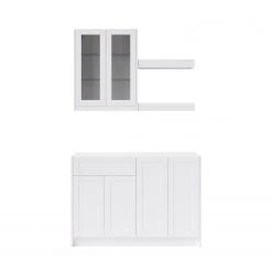 NewAge Products Home Bar 5 Piece Cabinet Set With Shelves - 24 Inch Home Bar Cabinets