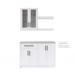 NewAge Products Home Bar 5 Piece Cabinet Set With Shelves - 24 Inch Home Bar Cabinets