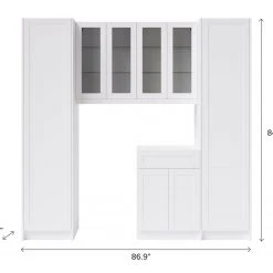 NewAge Products Home Bar Cabinets Home Bar 5 Piece Cabinet Set With Glass Door And Pantry Cabinet -24 Inch 34 NewAge Products Home Bar Cabinets Home Bar 5 Piece Cabinet Set With Glass Door And Pantry Cabinet -24 Inch