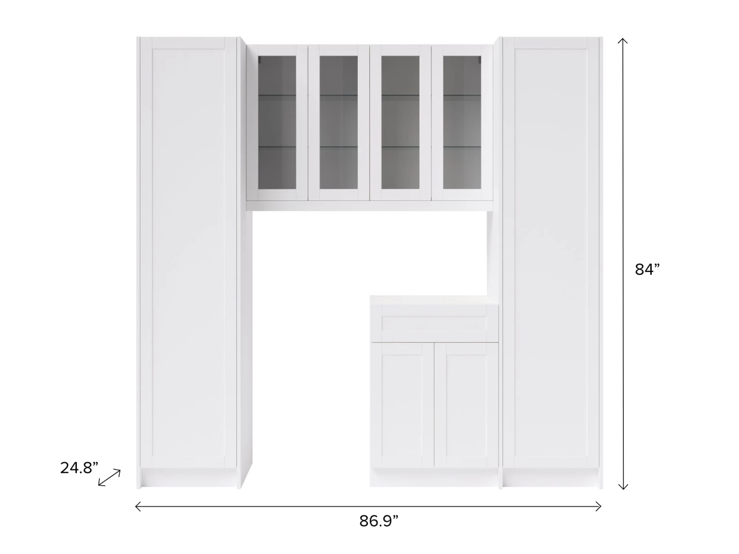 NewAge Products Home Bar Cabinets Home Bar 5 Piece Cabinet Set With Glass Door And Pantry Cabinet -24 Inch 3 NewAge Products Home Bar Cabinets Home Bar 5 Piece Cabinet Set With Glass Door And Pantry Cabinet -24 Inch