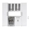 NewAge Products Home Bar Cabinets Home Bar 5 Piece Cabinet Set With Glass Door And Pantry Cabinet -24 Inch