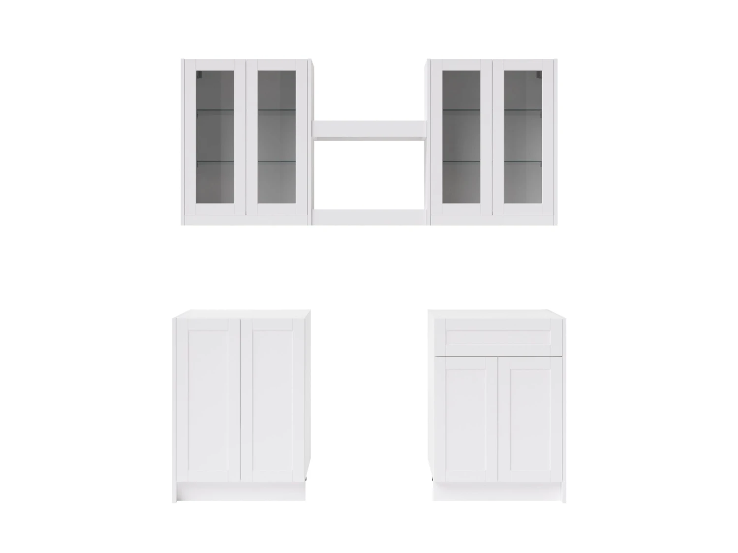 NewAge Products Home Bar 6 Piece Cabinet Set With Glass Door And Shelves - 24 Inch Home Bar Cabinets 2 NewAge Products Home Bar 6 Piece Cabinet Set With Glass Door And Shelves - 24 Inch Home Bar Cabinets