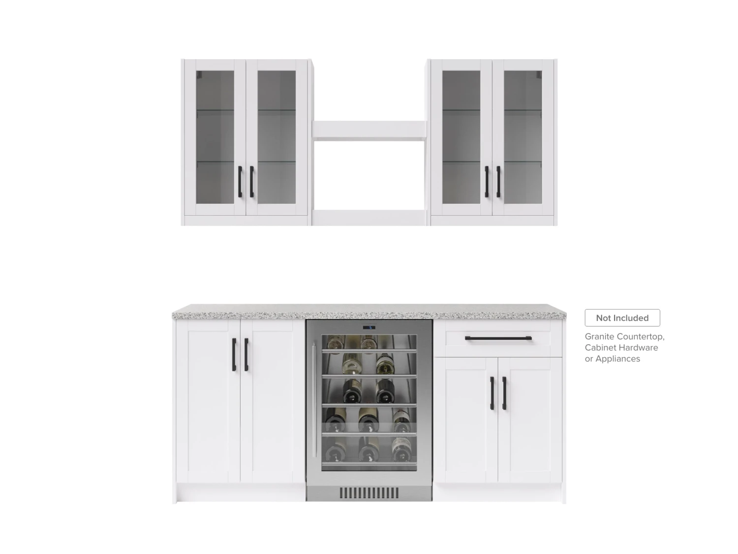 NewAge Products Home Bar 6 Piece Cabinet Set With Glass Door And Shelves - 24 Inch Home Bar Cabinets 1 NewAge Products Home Bar 6 Piece Cabinet Set With Glass Door And Shelves - 24 Inch Home Bar Cabinets
