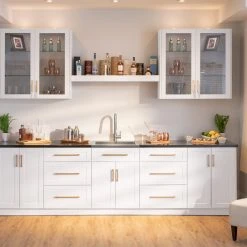 NewAge Products Home Bar Cabinets Home Wet Bar 8 Piece Cabinet Set With Drawer, 24 In. Sink And Faucet - 24 Inch 38 NewAge Products Home Bar Cabinets Home Wet Bar 8 Piece Cabinet Set With Drawer, 24 In. Sink And Faucet - 24 Inch