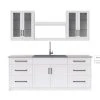 NewAge Products Home Bar Cabinets Home Wet Bar 9 Piece Cabinet Set With Drawers, Shelves, 36 In. Sink And Faucet - 24 Inch