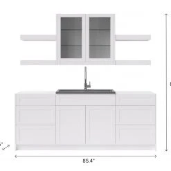 NewAge Products Home Wet Bar 10 Piece Cabinet Set With Drawers, Shelves, 36 In. Sink And Faucet - 24 Inch Home Bar Cabinets 38 NewAge Products Home Wet Bar 10 Piece Cabinet Set With Drawers, Shelves, 36 In. Sink And Faucet - 24 Inch Home Bar Cabinets