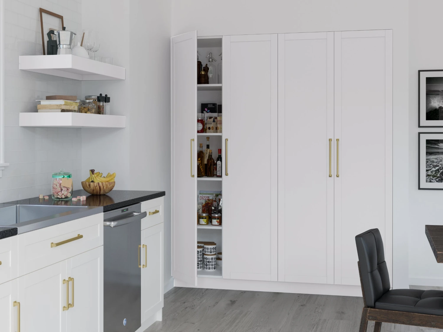 NewAge Products Home Kitchen 13 Piece Cabinet Set With Pantry Cabinet And Sink 10 NewAge Products Home Kitchen 13 Piece Cabinet Set With Pantry Cabinet And Sink