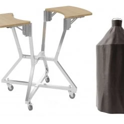 NewAge Products Outdoor Kitchen Kamado 2-Piece Bundle (22 In. Cart, 22 In. Cover)