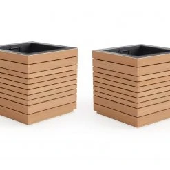 NewAge Products Rhodes Square Planter (Set Of 2) Planter Boxes