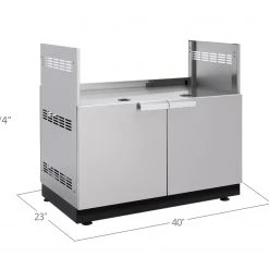 NewAge Products Outdoor Kitchen Classic Stainless Steel Gas Grill Cabinet