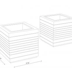 NewAge Products Rhodes Square Planter (Set Of 2) Planter Boxes