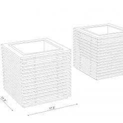 NewAge Products Monterey Square Planter Boxes (Set Of 2)
