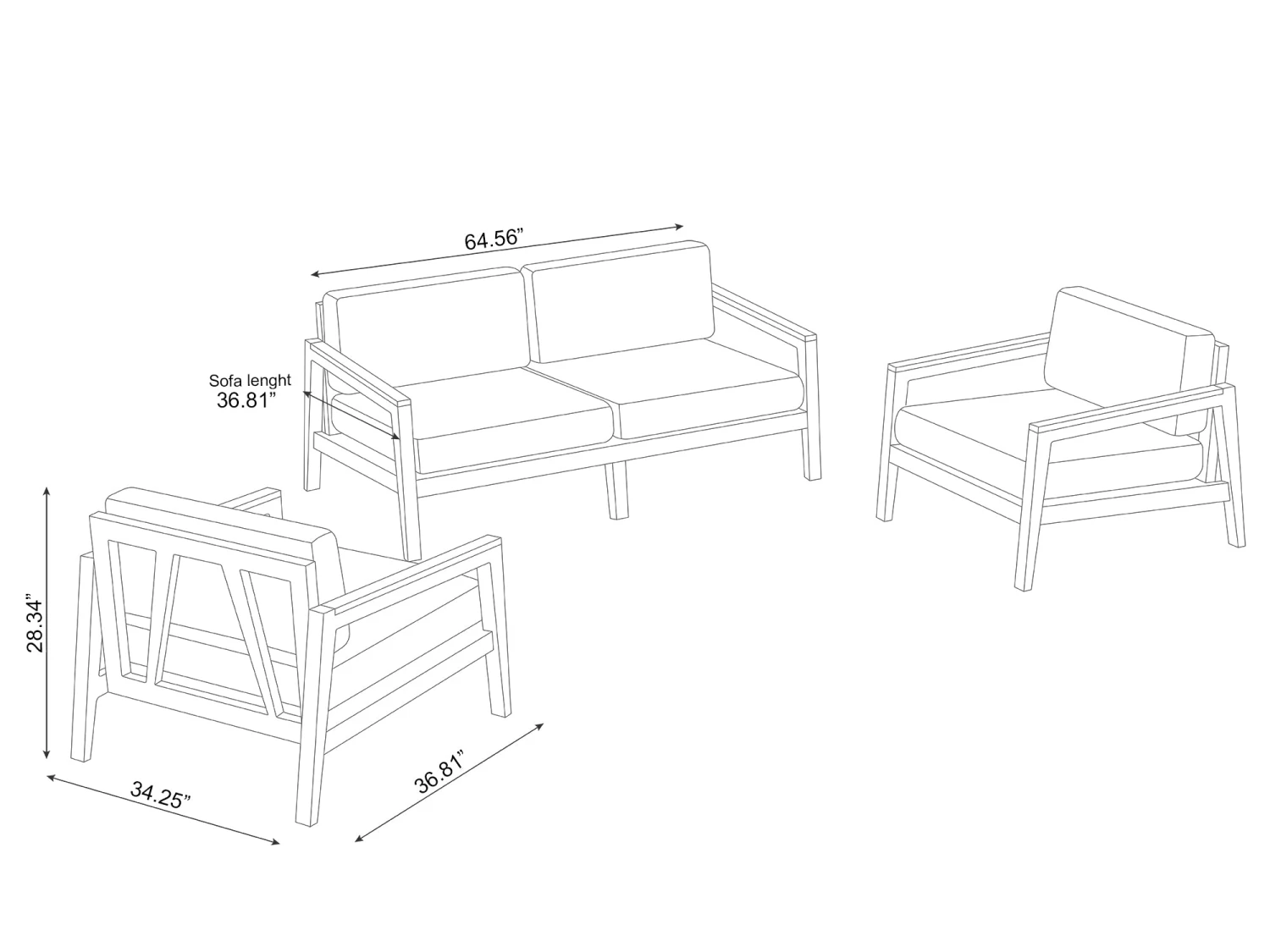 NewAge Products Sofas & Sectionals Lakeside 4 Seater Chat Set 16 NewAge Products Sofas & Sectionals Lakeside 4 Seater Chat Set