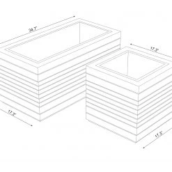 NewAge Products Rhodes Square Planter & Rectangular Planter (Set Of 2) 21 NewAge Products Rhodes Square Planter & Rectangular Planter (Set Of 2)