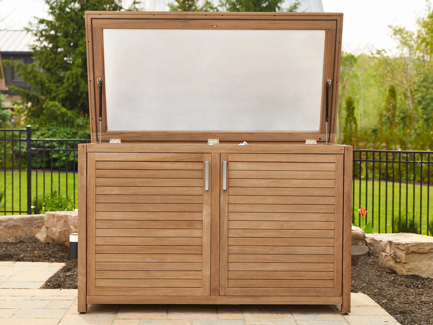 NewAge Products Patio Furniture Teak Deck Box 9 NewAge Products Patio Furniture Teak Deck Box