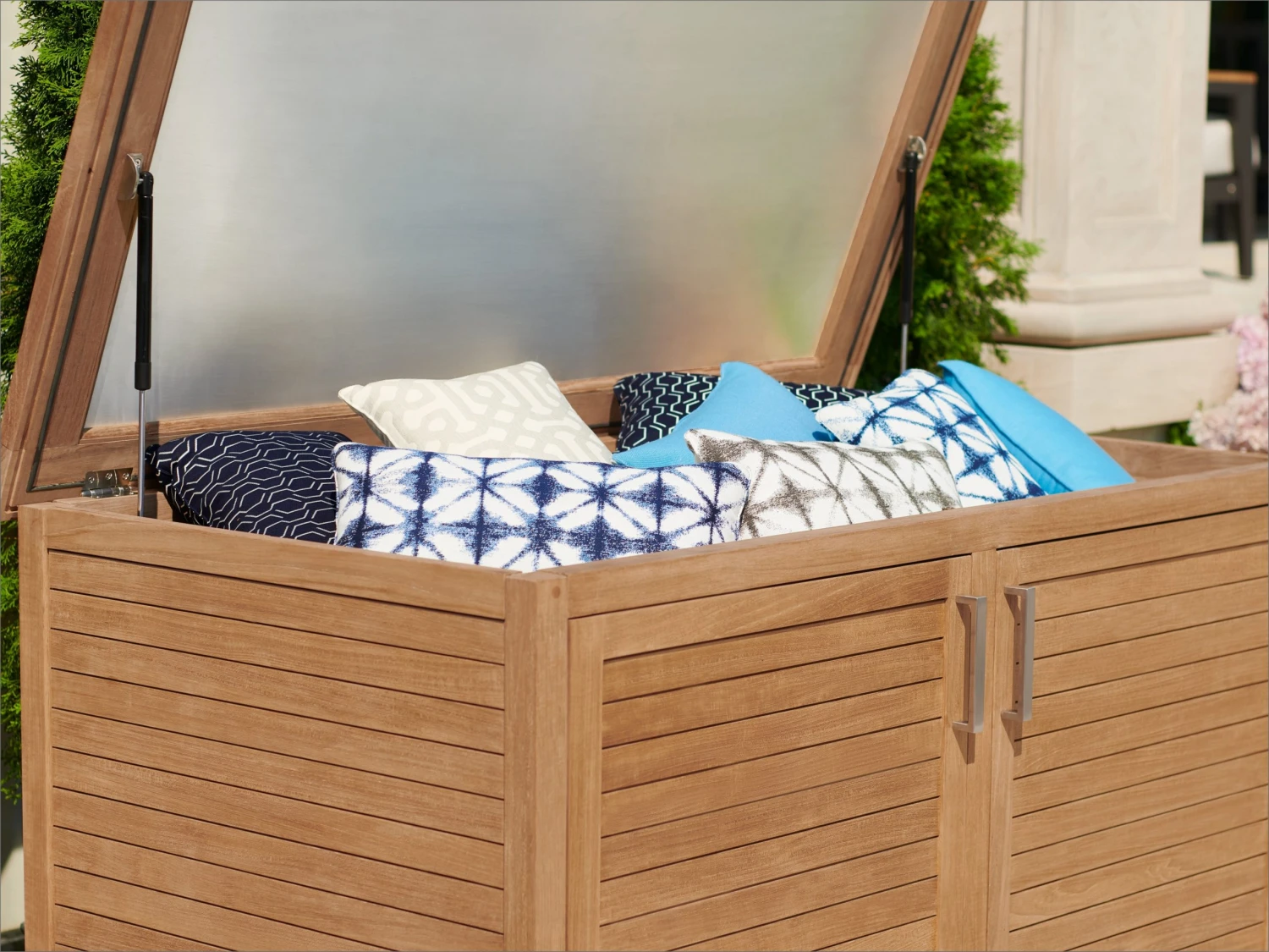 NewAge Products Patio Furniture Teak Deck Box 6 NewAge Products Patio Furniture Teak Deck Box