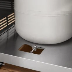 NewAge Products Outdoor Kitchen Classic Stainless Steel Side Burner Cart