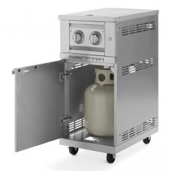 NewAge Products Outdoor Kitchen Classic Stainless Steel Side Burner Cart