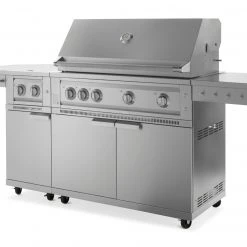 NewAge Products Outdoor Kitchen Classic Stainless Steel Side Burner Cart